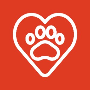 Heart with paw print