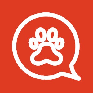 Paw print speech bubble