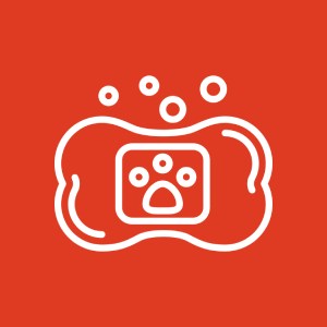 Pet soap with bubbles