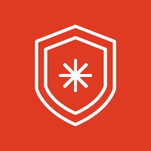 Shield with asterisk symbol