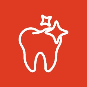 Sparkling clean white tooth